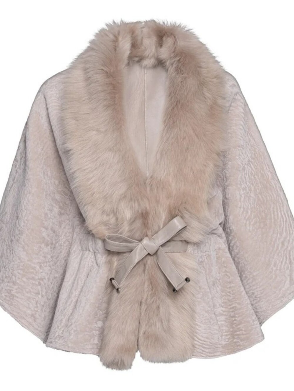 WOLFIE, Karly - Shearling and Toscana cape